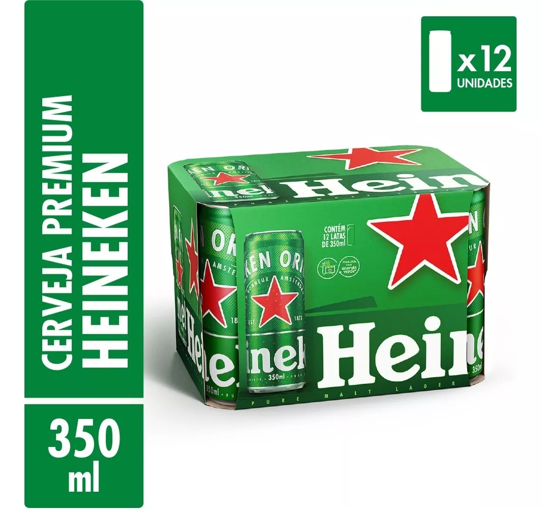 Cerveja Heineken Premium Puro Malte 350ml S Clube Do Presidente